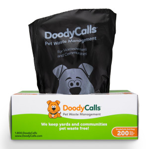 DoodyCalls single roll pet waste bag for residential use